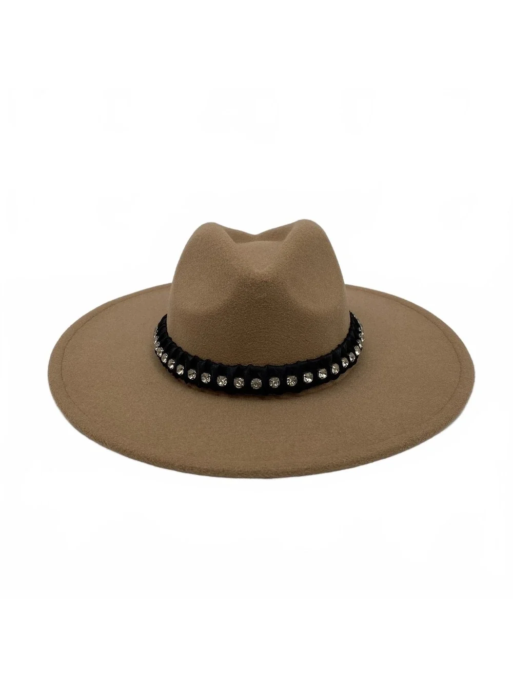 Glitzy Bella Tan Cowboy Hat | Wool & Synthetic, One Size